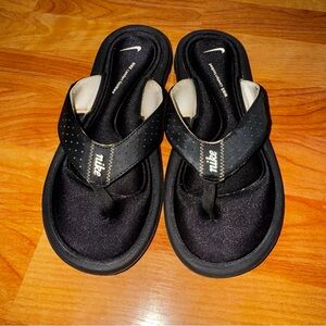 Nike Comfort Footbed Black Thong Flip Flops Sandals 354925-011 Women’s Size 6
